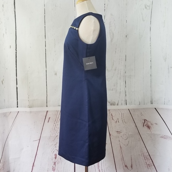 ELLEN TRACY Navy Blue Pencil Dress - Picture 3 of 8